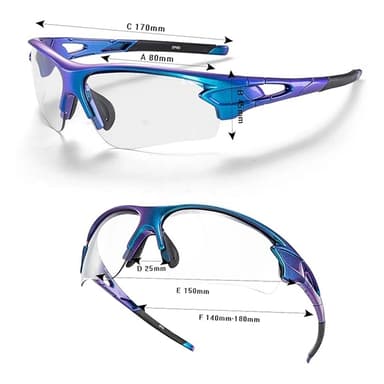 Rockbros photochromic UV400 Cykelglasögon - Blå