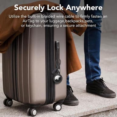 [2-Pack] Tech-Protect Apple Airtag Skal Rough Chain - Svart