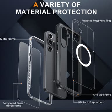 Samsung A16 telefonfodral, 9H härdat glas