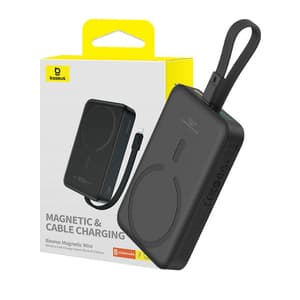 Powerbank Baseus Magnetic Mini 10000mAh, Lightning 20W MagSafe (svart)