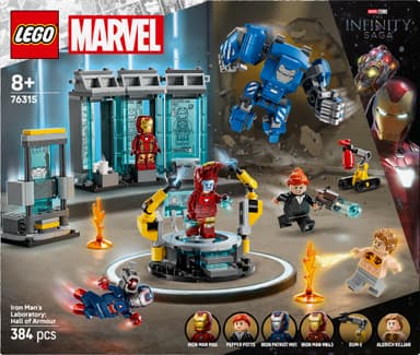 LEGO Marvel Iron Mans labb rustningarnas sal 76315