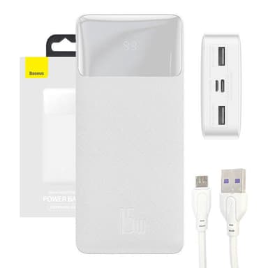 Powerbank Baseus Bipow 20000mAh, 15W (vit)