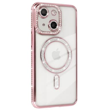 Diamond bling MagSafe skal iPhone 14 - Pink