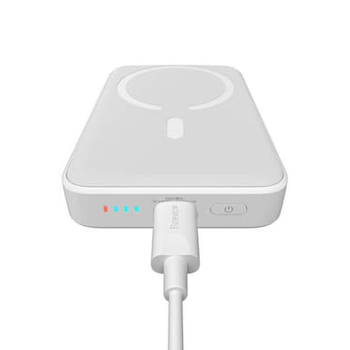 Powerbank Baseus Magnetic, 10000mAh, USB-C 20W, MagSafe (vit)