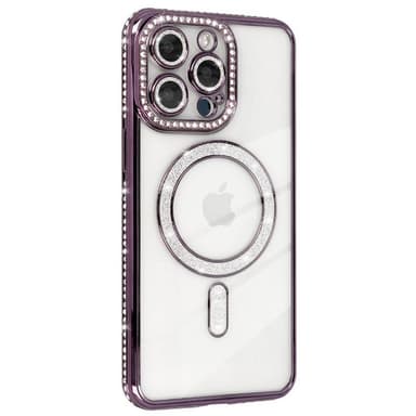 Diamond bling MagSafe skal iPhone 16 Pro - Purple