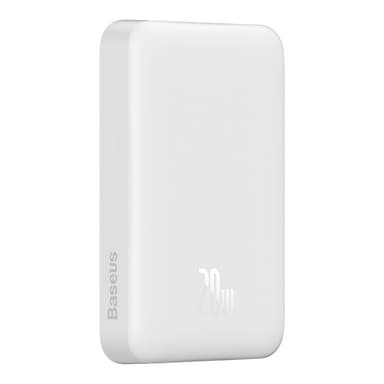 Powerbank Baseus Magnetic, 10000mAh, USB-C 20W, MagSafe (vit)