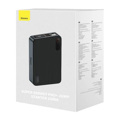 Powerbank/Baseus Super Energy PRO bilhjälpstartare, 1600A, USB (svart)