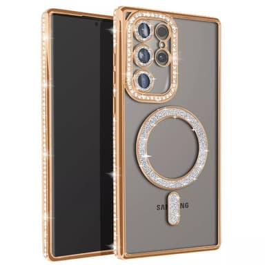 Diamond bling MagSafe skal Samsung Galaxy S22 Ultra - Gold