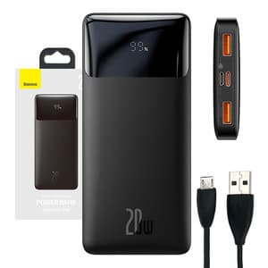 Powerbank Baseus Bipow 10000mAh, 20W (svart)