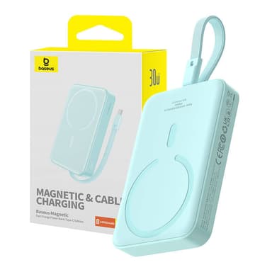 Powerbank Baseus Magnetic Mini 10000mAh, USB-C 30W MagSafe (blå)