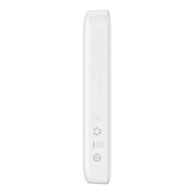 Powerbank Baseus Magnetic, 10000mAh, USB-C 20W, MagSafe (vit)