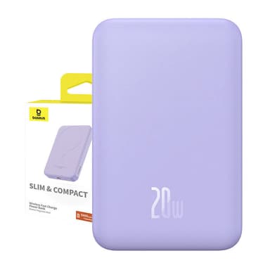 Magnetisk Mini Powerbank Baseus 5000mAh 20W (lila)