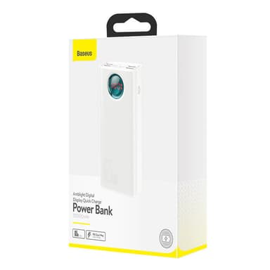 Powerbank Baseus Amblight 30000mAh, 4xUSB, USB-C, 65W (vit)