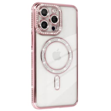 Diamond bling MagSafe skal iPhone 16 Pro Max - Pink
