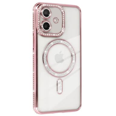 Diamond bling MagSafe skal iPhone 16 Plus - Pink