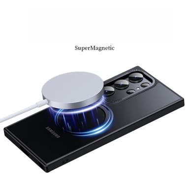 Skyddande Samsung telefonfodral med magnetstativ Svart Samsung Galaxy