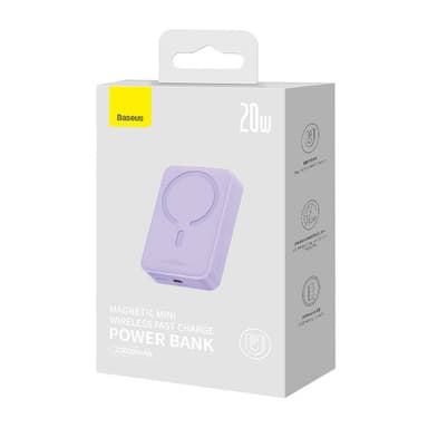 Powerbank Baseus Magnetic Mini 20000mAh, USB-C 20W MagSafe (lila)