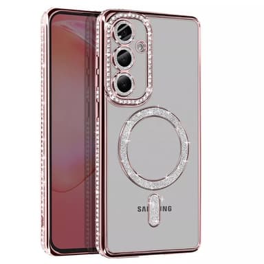 Diamond bling MagSafe skal Samsung Galaxy S24 Plus - Pink