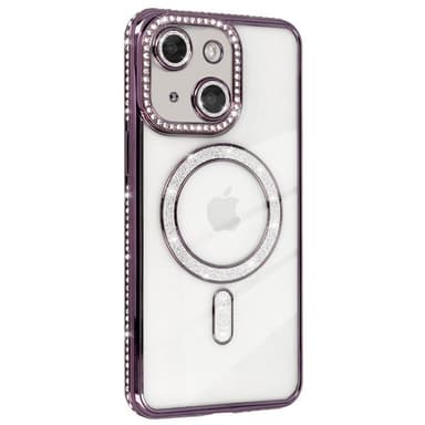 Diamond bling MagSafe skal iPhone 14 - Purple