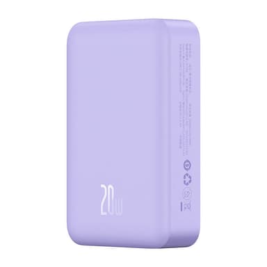 Powerbank Baseus Magnetic Mini 20000mAh, USB-C 20W MagSafe (lila)