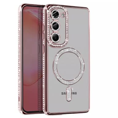 Diamond bling MagSafe skal Samsung Galaxy S22 - Pink
