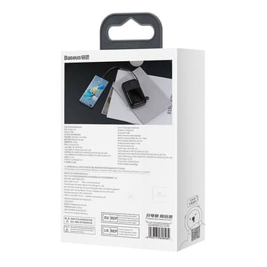 Powerbank Baseus Qpow PRO med kabel, 10000mAh, 22,5W (svart)