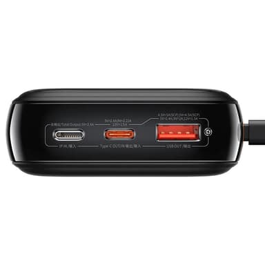 Powerbank Baseus Qpow PRO med Lightning-kabel, USB-C-port och USB 2000