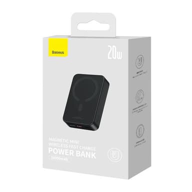 Powerbank Baseus Magnetic Mini 20000mAh, USB-C 20W MagSafe (svart)