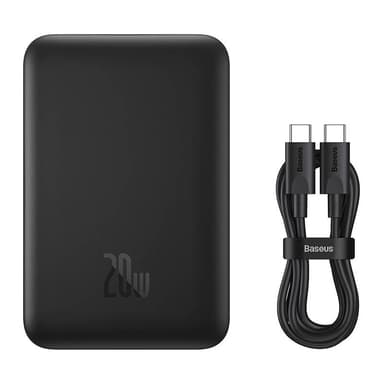 Powerbank Baseus Magnetic Mini 10000mAh, USB-C 20W MagSafe (svart)