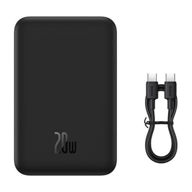 Powerbank Baseus Magnetic Mini 20000mAh, USB-C 20W MagSafe (svart)