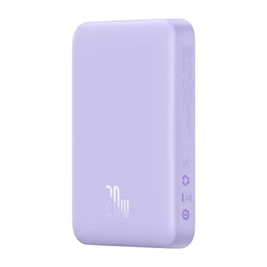 Powerbank Baseus Magnetic Mini 10000mAh, USB-C 20W MagSafe (lila)