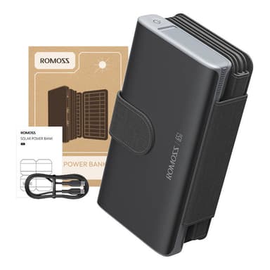 ROMOSS Solar Powerbank 30000mAh 65W Svart