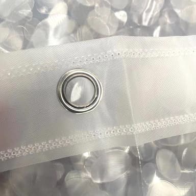 Duschdraperi med småstensmönster Transparent