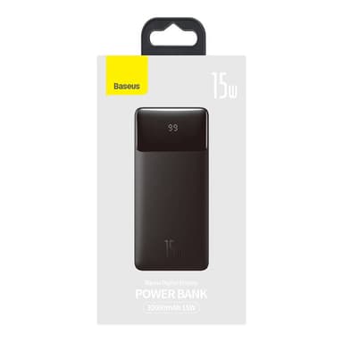 Powerbank Baseus Bipow 30000mAh,15W (svart)