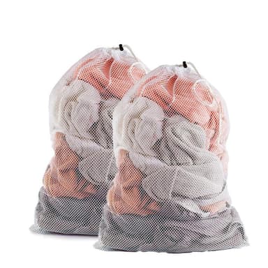 Stor tvättpåse 60x90 cm Vit 2-pack