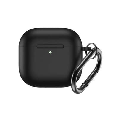 Silikonfodral med karbinhake till Airpods 4 - Svart