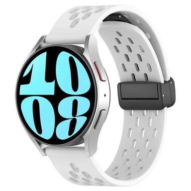 Silikonarmband till Samsung Galaxy Watch 7 20mm - Vit