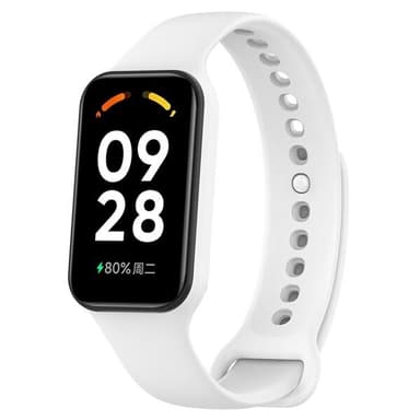 Silikonarmband till Xiaomi Band 8 Active - Vit