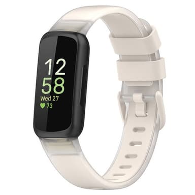 Silikonarmband till Fitbit Inspire 3 - Starlight/Klar