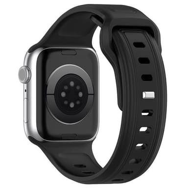Silikonarmband till Apple Watch 38 / 40 / 41mm - Svart