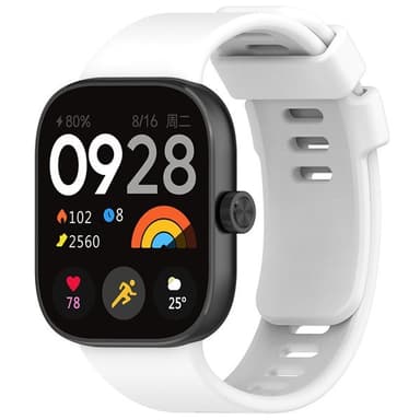 Silikonarmband till Xiaomi Redmi Watch 4 - Vit