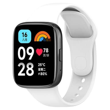 Silikonarmband till Xiaomi Redmi Watch 3 Lite - Vit