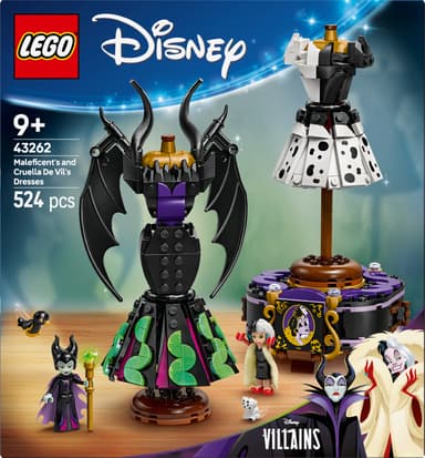 LEGO Disney Maleficents och Cruella De Vils klänningar 43262