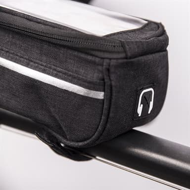 Vattentät väska till smartphone för cykelramen - Svart