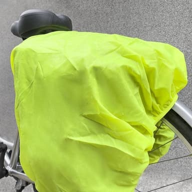 Stor cykelväska 60L med regnskydd och reflexer - svart