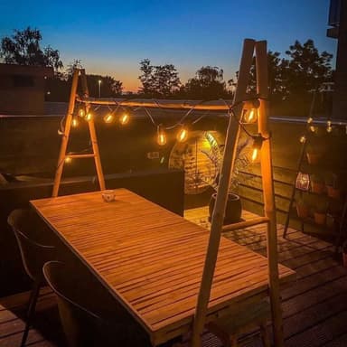 Ljusslinga utomhus Solcellsdriven - 50 meter med 100 lampor med 30W solpanel