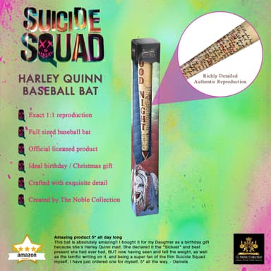 Noble Collection DC basebollträ (Harley Quinn)
