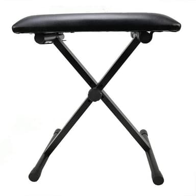 Vikbar Pianobänk / portabel sittpall med justerbar höjd