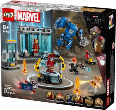 LEGO Marvel Iron Mans labb rustningarnas sal 76315