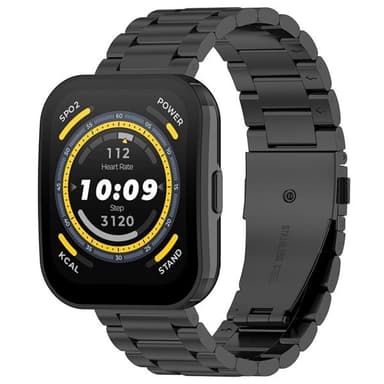 Armband 20mm i metall till Amazfit Bip 5 - Svart